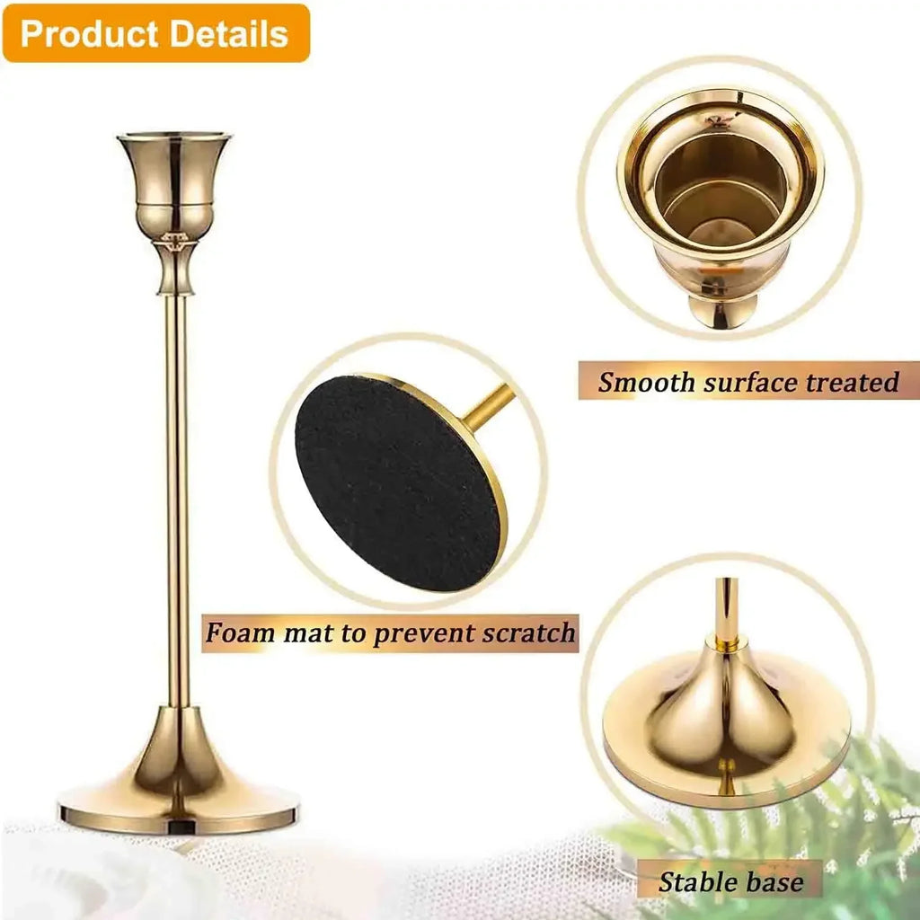 Gold Taper Candle Holders