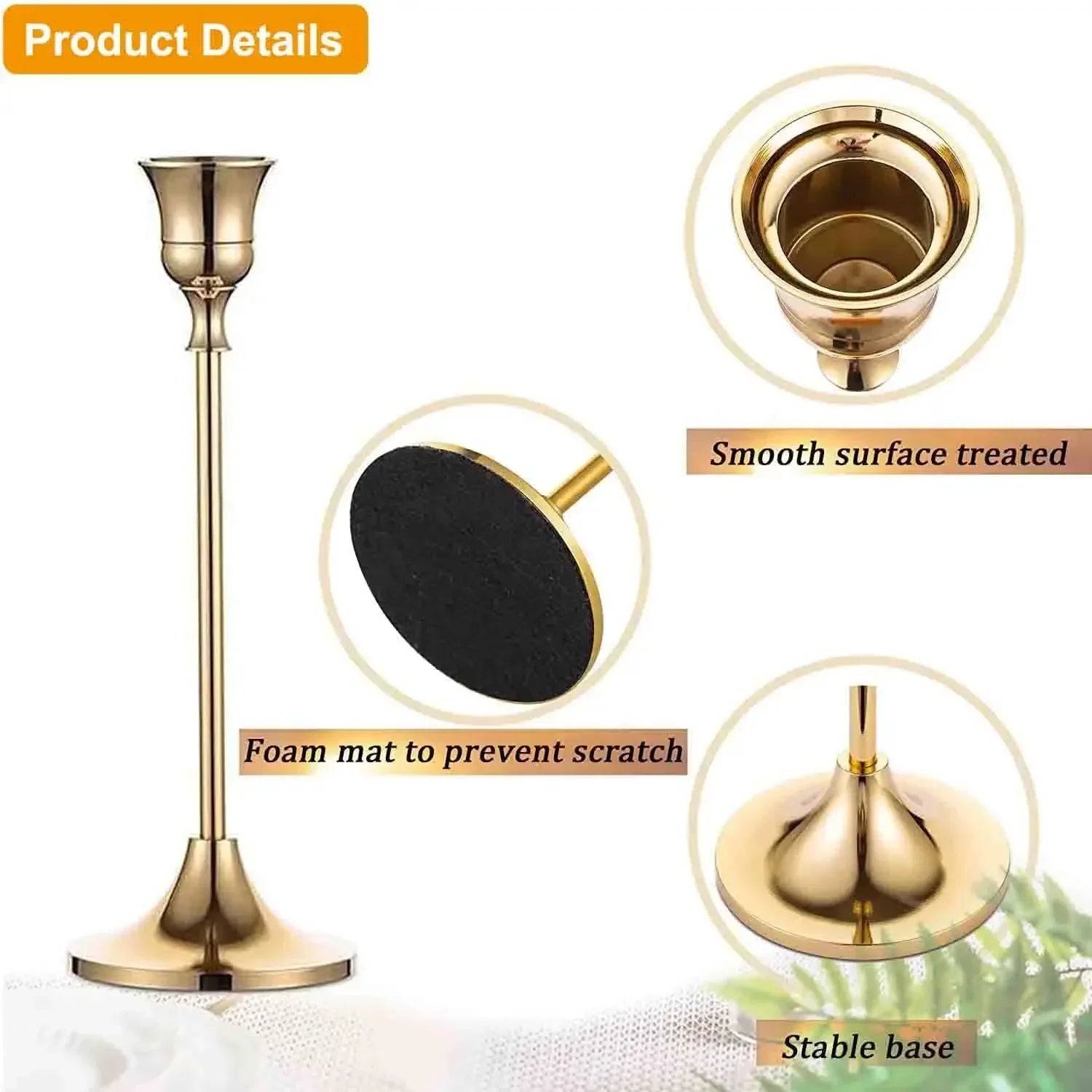 Gold Taper Candle Holders