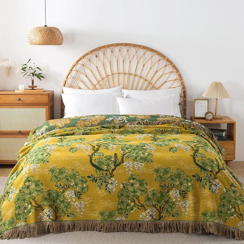 Golden Grove Reversible Cotton Blanket