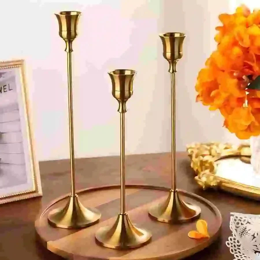 Gold Taper Candle Holders