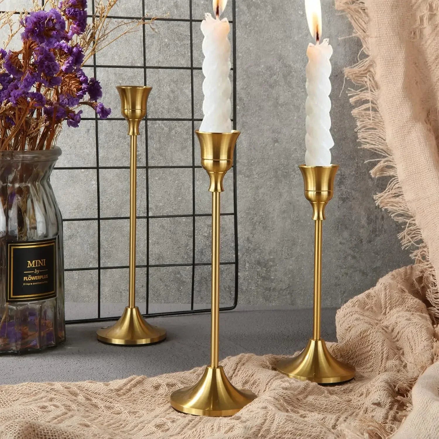 Gold Taper Candle Holders