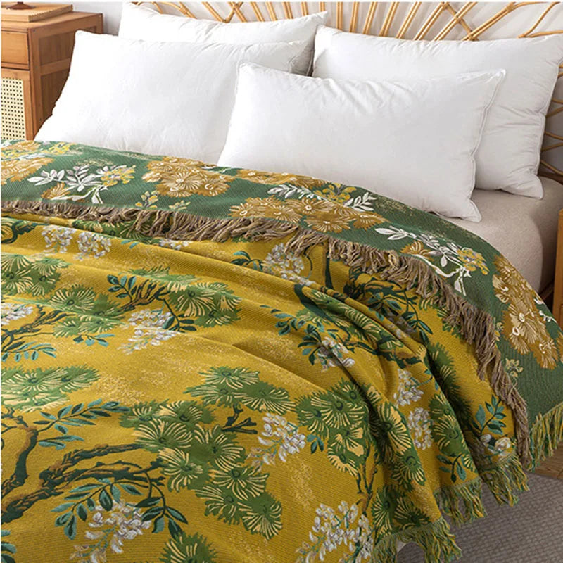 Golden Grove Reversible Cotton Blanket