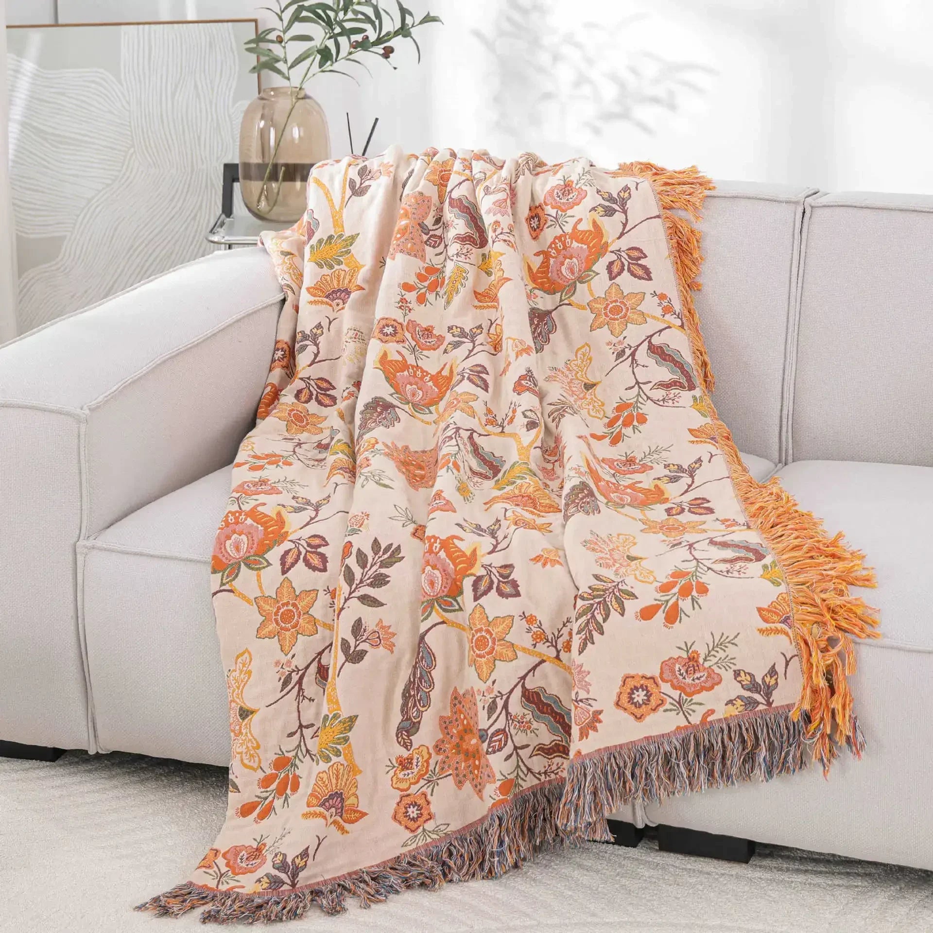 Boho Scandinavian Cotton Blanket