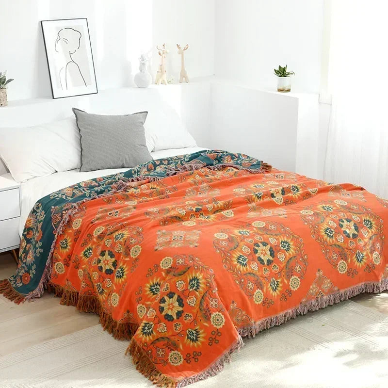 Sunset Reverie Cotton Blanket