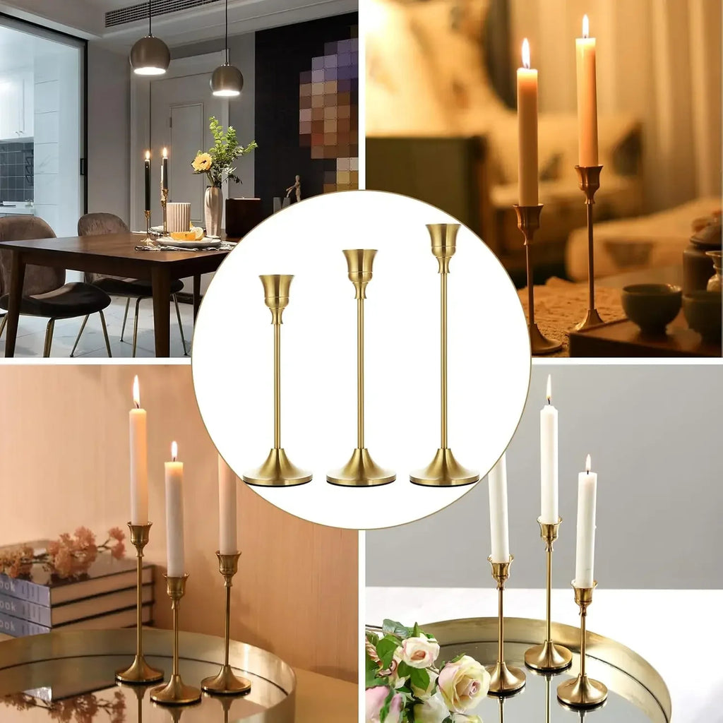 Gold Taper Candle Holders