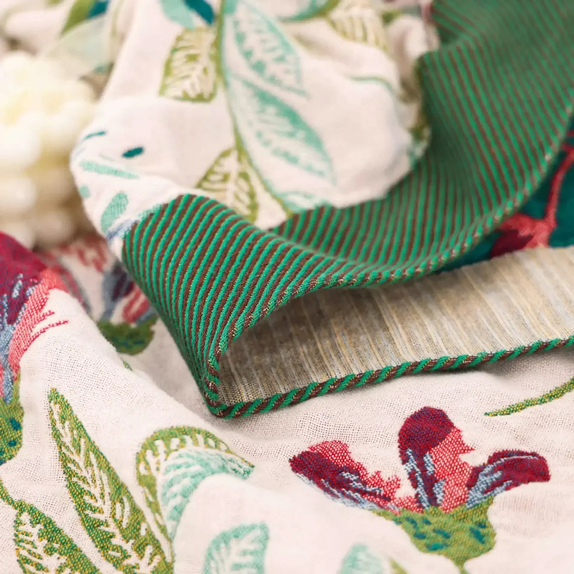 Botanical Harmony Cotton Blanket