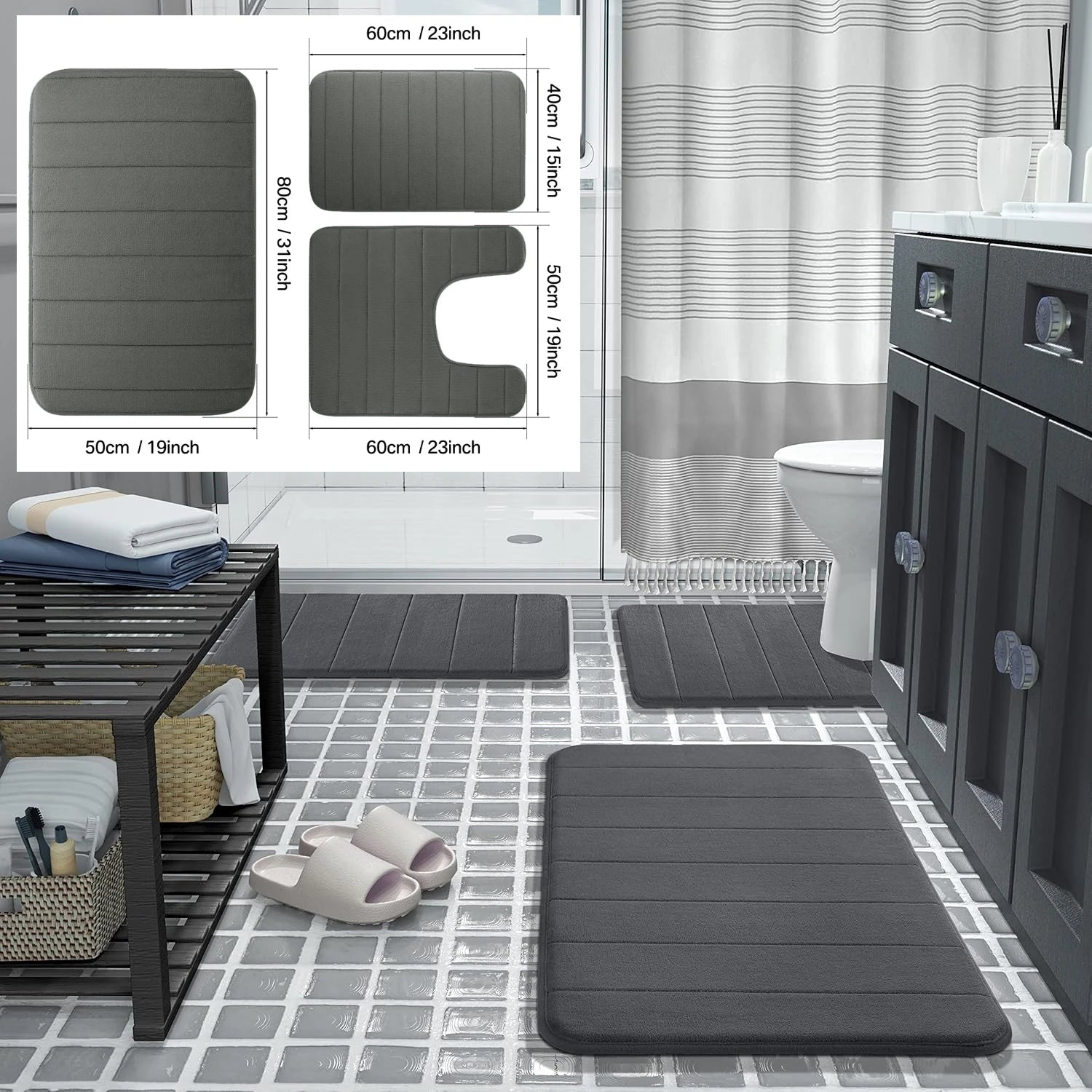 Ultimate Comfort Bathroom Mat Set