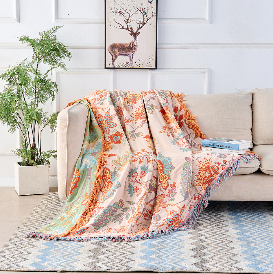 Boho Scandinavian Cotton Blanket